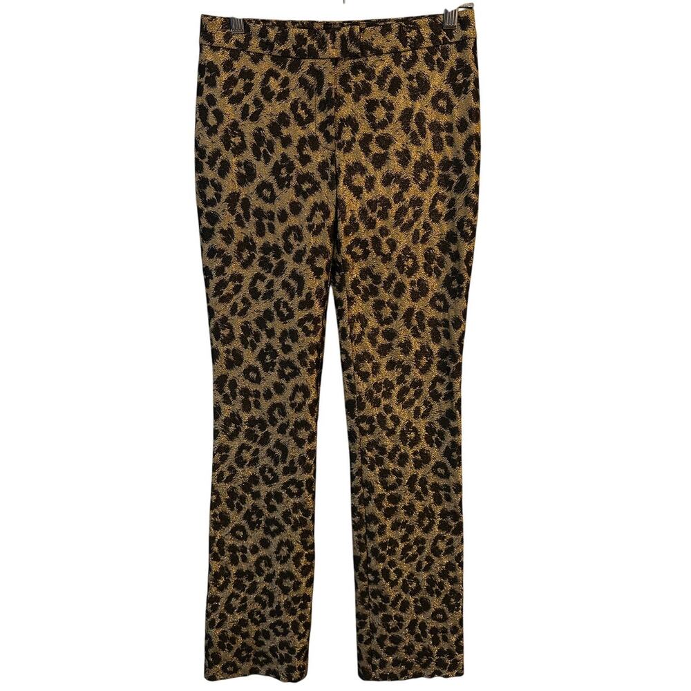 Y2K Nicole Miller Animal Print Sparkle Pants - Size 2